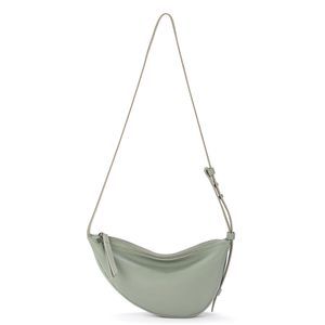 Tess Sling Bag In Leather, Adjustable Crossbody Strap, Meadow :]